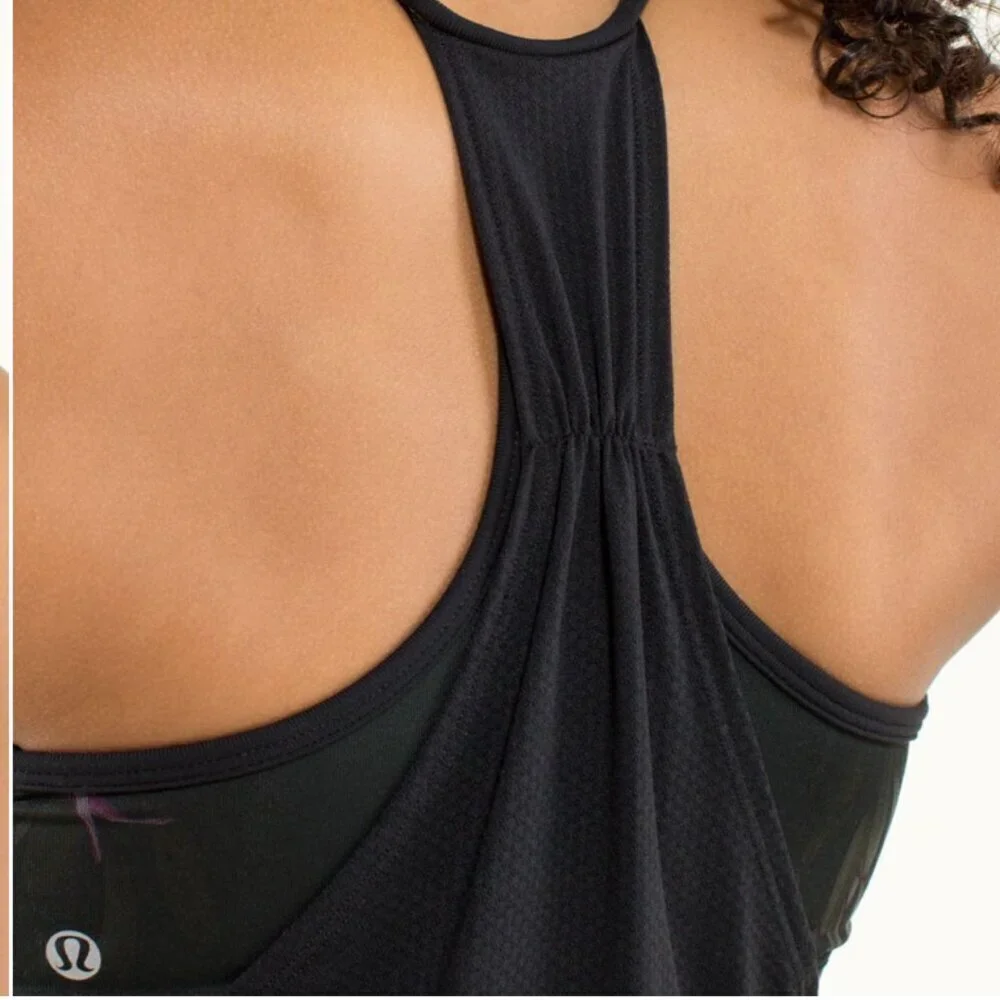 LULULEMON No Limits Tank Black/Midnight Iris Multi